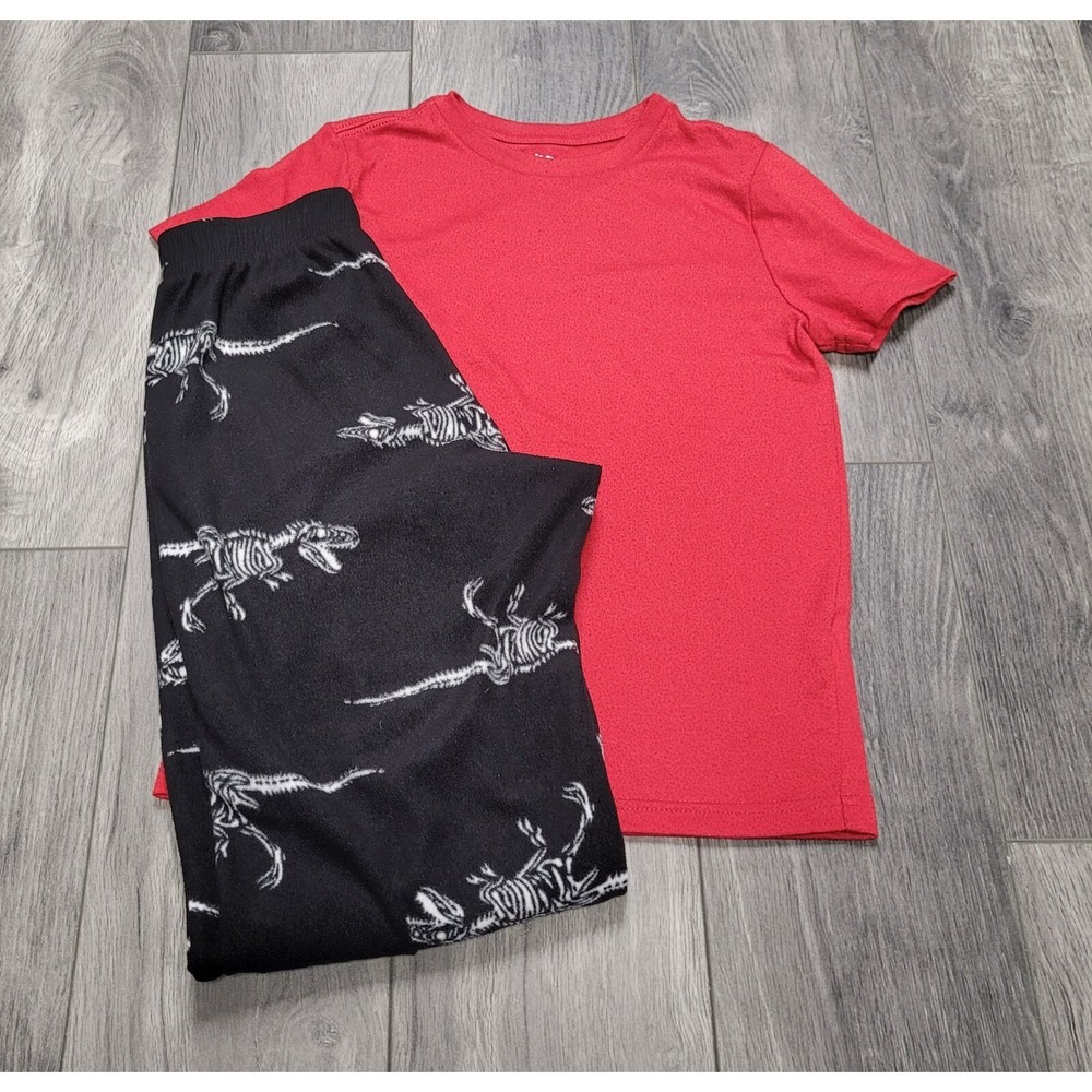 Boys Urban Pipeline Pajama T-shirt/Pants Set Size S(8) Dinosaur/Red/Black